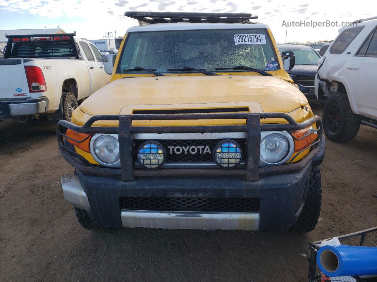 2007 Toyota Fj Cruiser  Yellow vin: JTEBU11F670055323