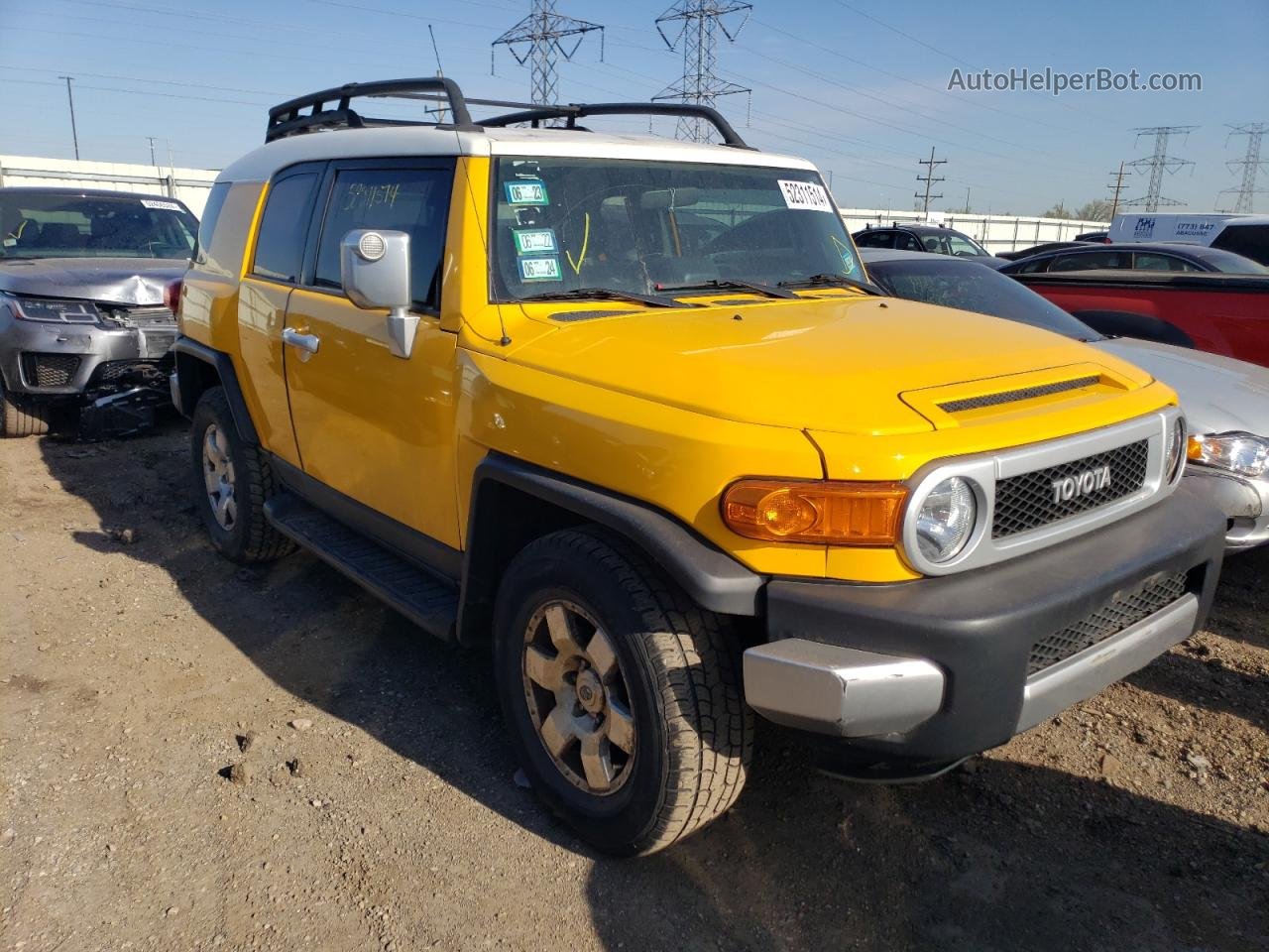 2007 Toyota Fj Cruiser  Yellow vin: JTEBU11F770043410