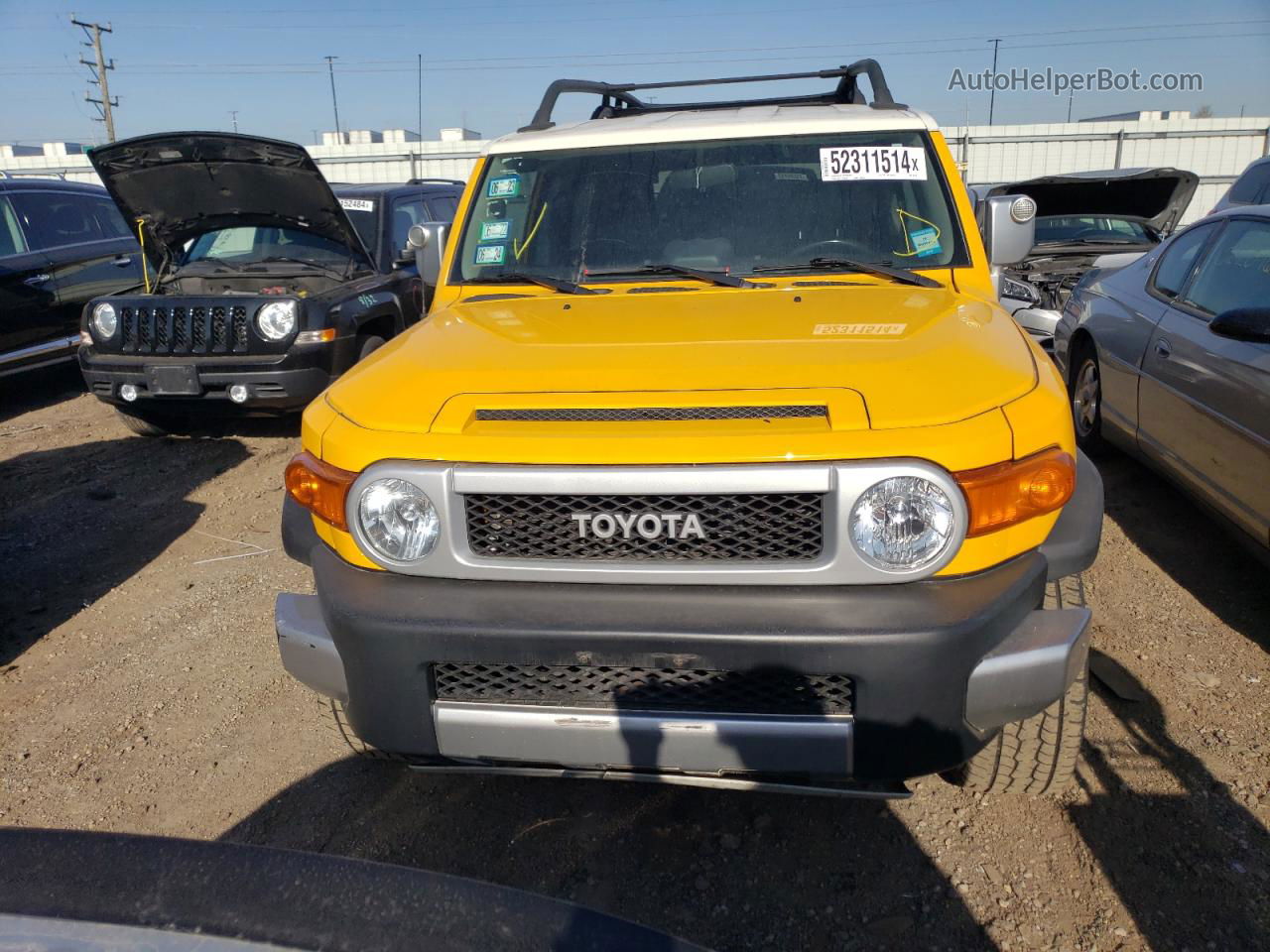 2007 Toyota Fj Cruiser  Yellow vin: JTEBU11F770043410