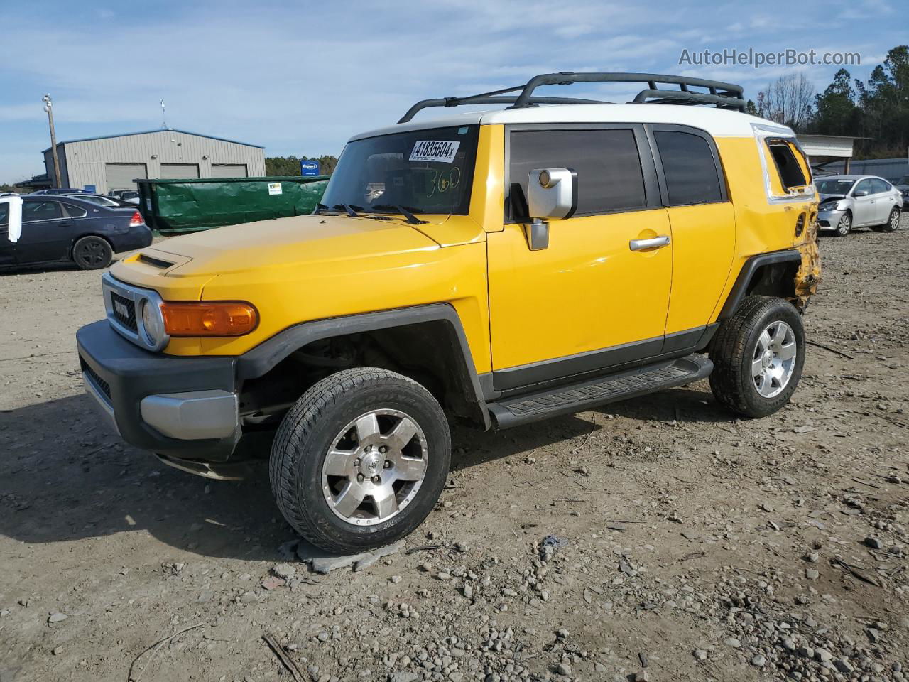 2007 Toyota Fj Cruiser  Желтый vin: JTEBU11F870008889