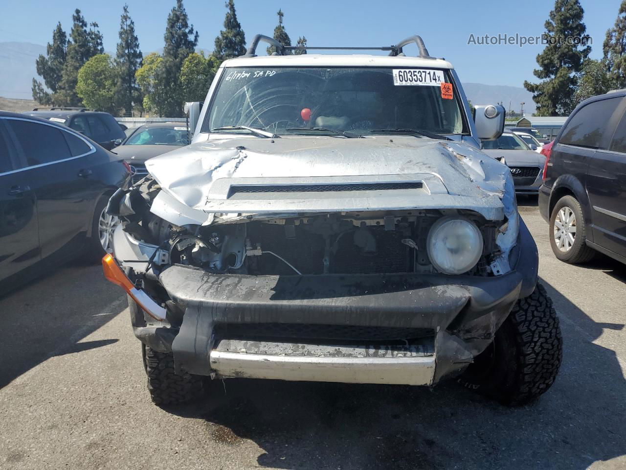 2007 Toyota Fj Cruiser  Silver vin: JTEBU11F870054965