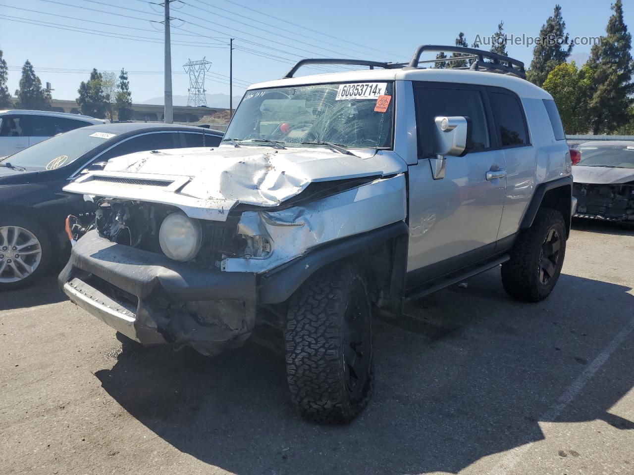 2007 Toyota Fj Cruiser  Silver vin: JTEBU11F870054965