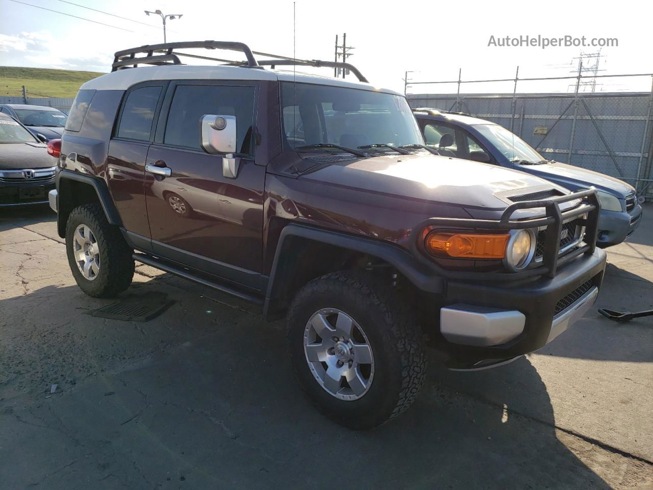 2007 Toyota Fj Cruiser  Burgundy vin: JTEBU11F870081907