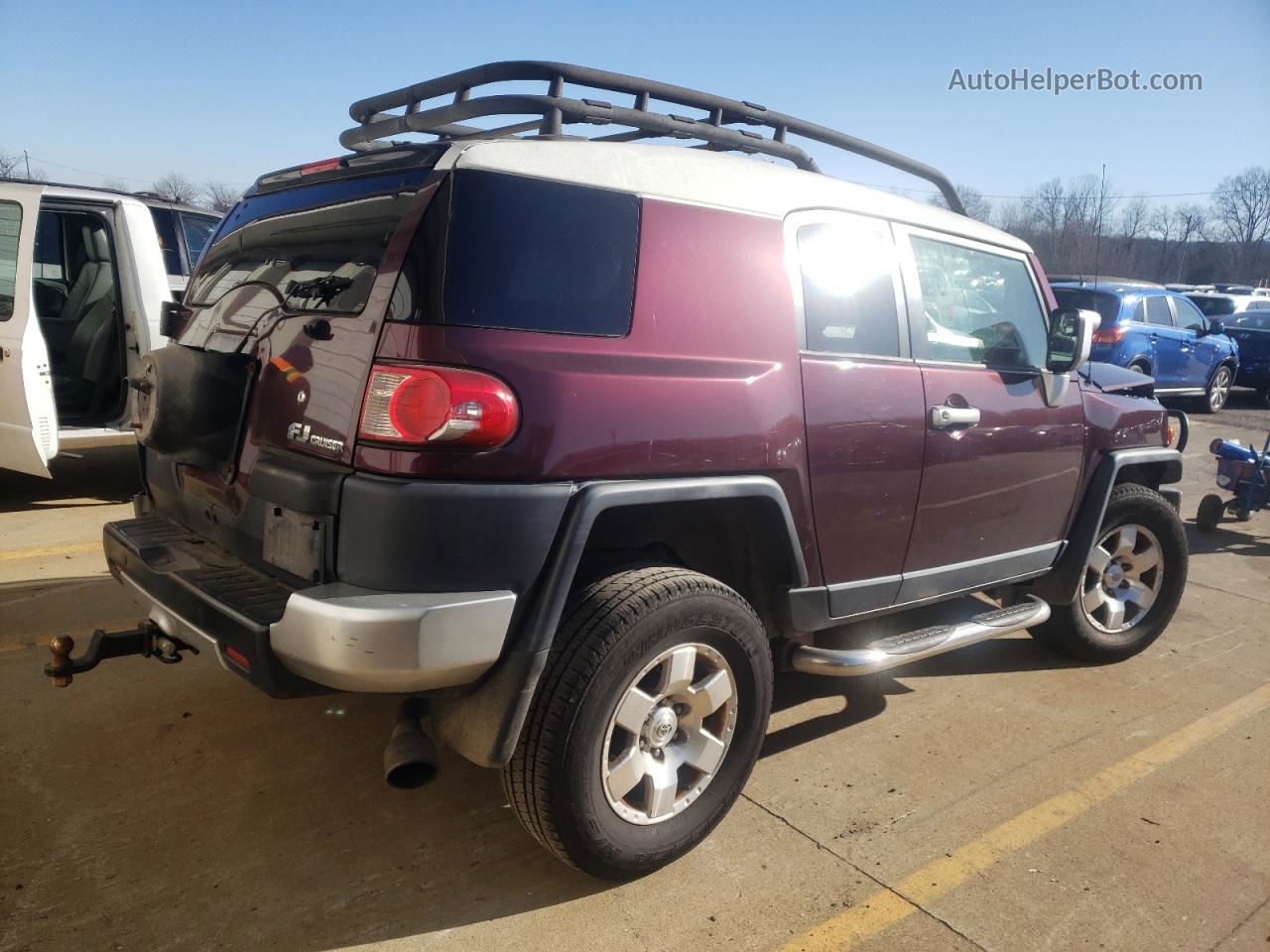 2007 Toyota Fj Cruiser  Burgundy vin: JTEBU11F970064629