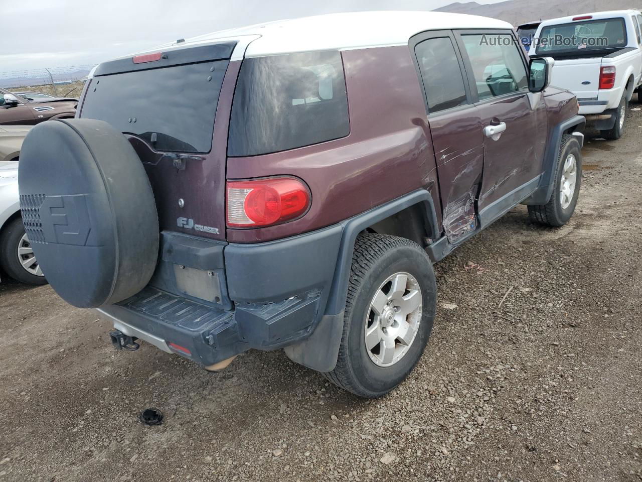 2007 Toyota Fj Cruiser  Burgundy vin: JTEBU11FX70046494