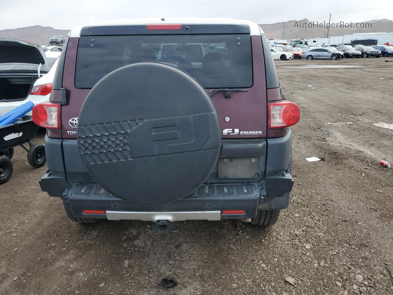 2007 Toyota Fj Cruiser  Burgundy vin: JTEBU11FX70046494