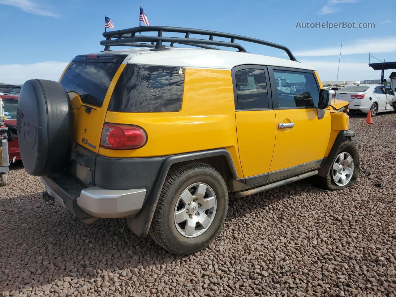 2007 Toyota Fj Cruiser  Желтый vin: JTEBU11FX70052585