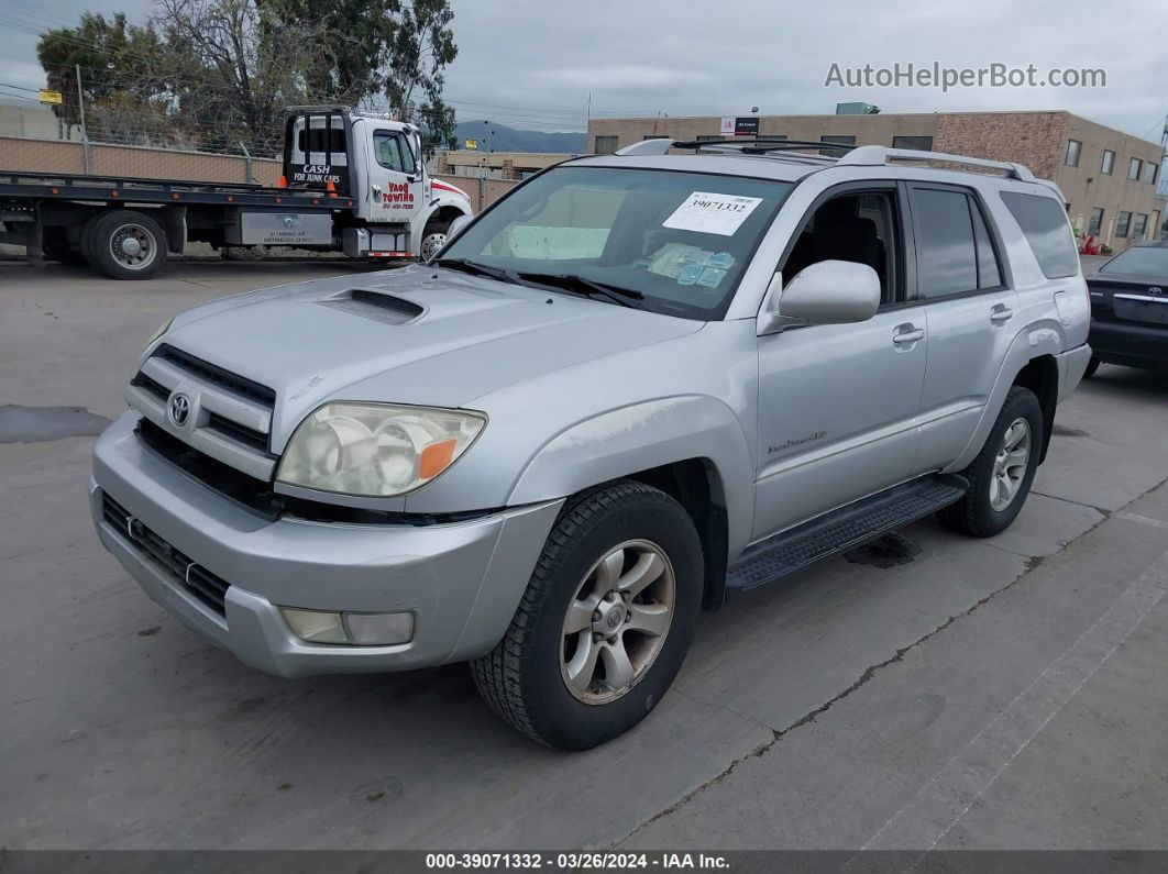 2004 Toyota 4runner Sr5 Sport V6 Silver vin: JTEBU14R648016606