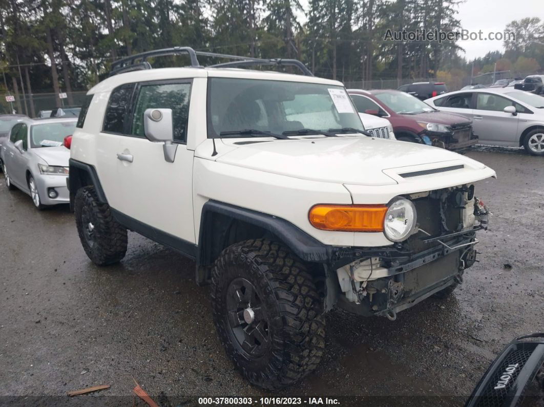 2010 Toyota Fj Cruiser White vin: JTEBU4BF4AK070530