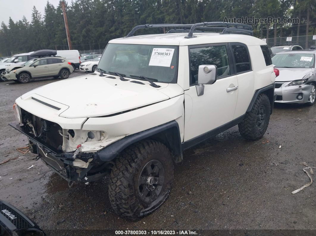 2010 Toyota Fj Cruiser White vin: JTEBU4BF4AK070530