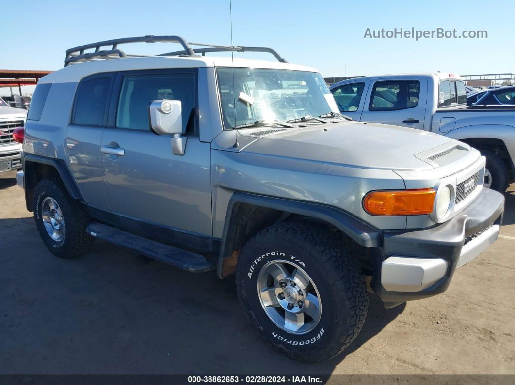 2010 Toyota Fj Cruiser   Silver vin: JTEBU4BF8AK082390