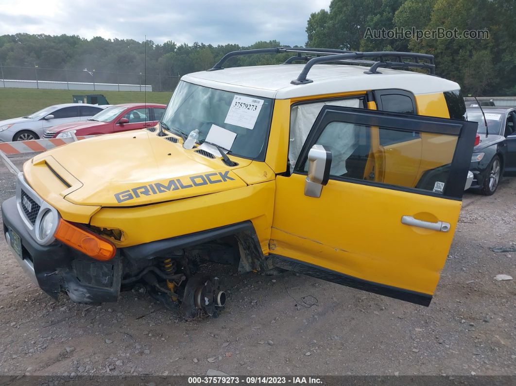 2010 Toyota Fj Cruiser Yellow vin: JTEBU4BF8AK091834