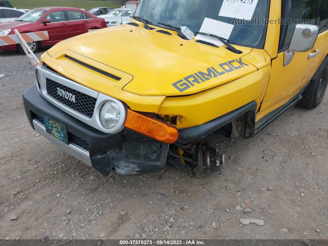 2010 Toyota Fj Cruiser Yellow vin: JTEBU4BF8AK091834