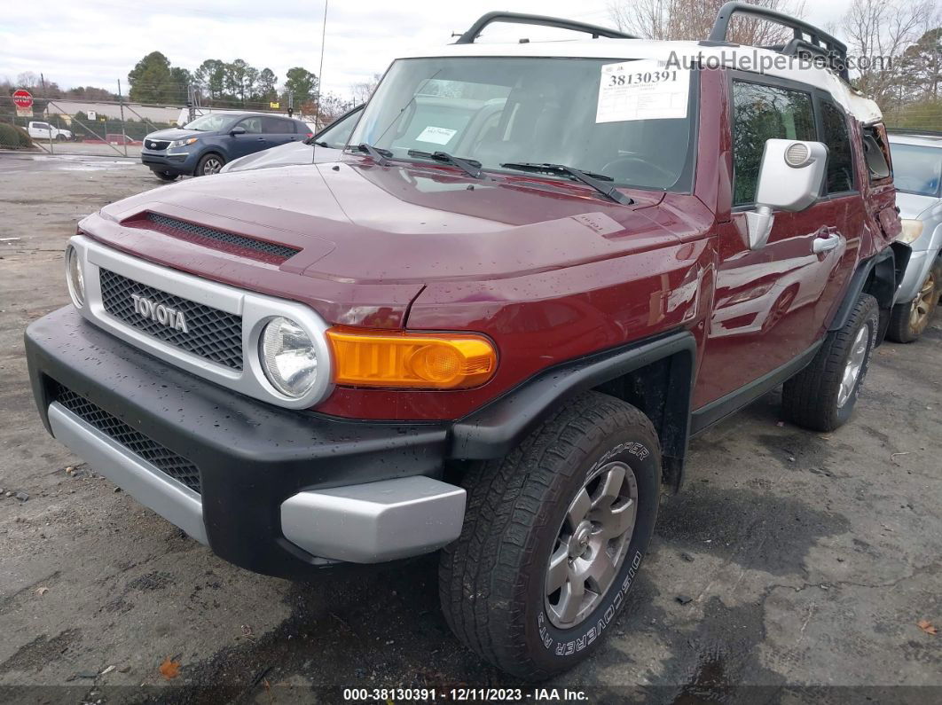 2010 Toyota Fj Cruiser   Burgundy vin: JTEBU4BFXAK070905