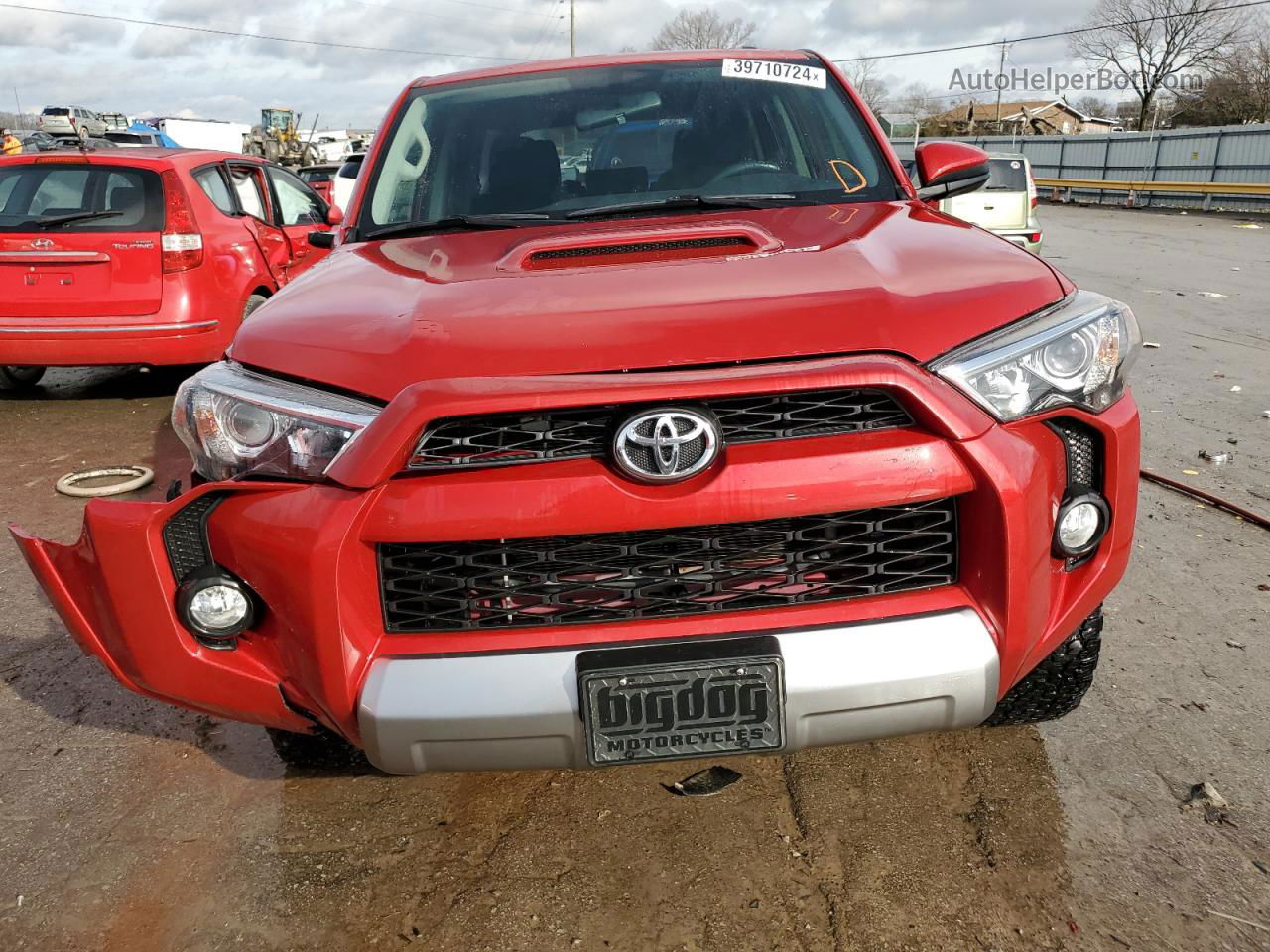 2017 Toyota 4runner Sr5/sr5 Premium Red vin: JTEBU5JR0H5412243