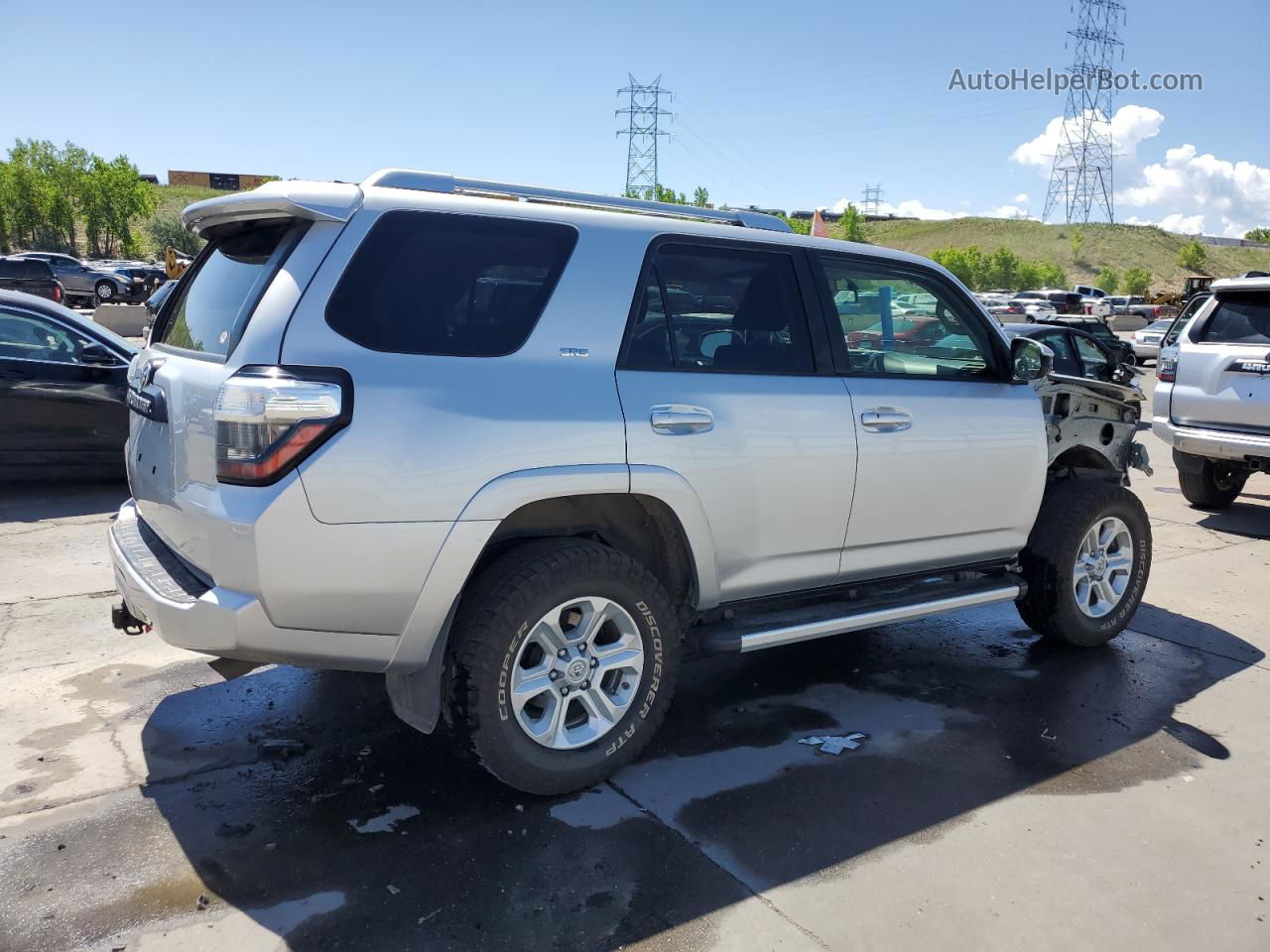 2014 Toyota 4runner Sr5 Silver vin: JTEBU5JR2E5180479