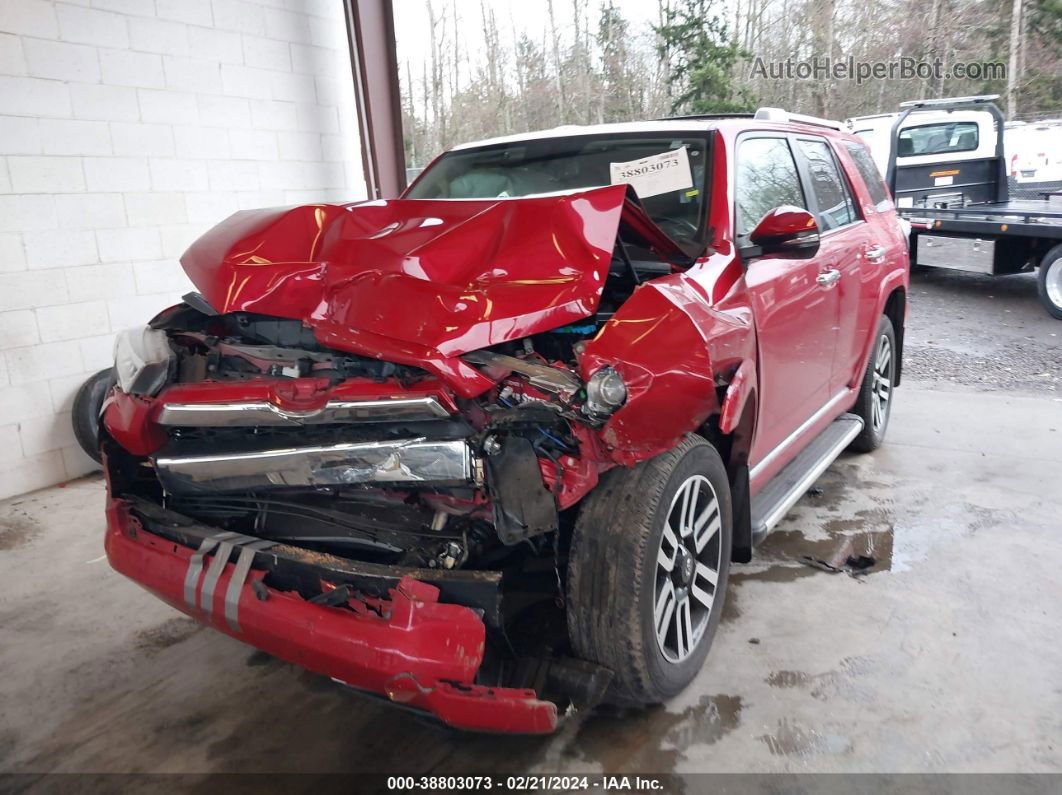 2017 Toyota 4runner Limited Red vin: JTEBU5JR2H5419095