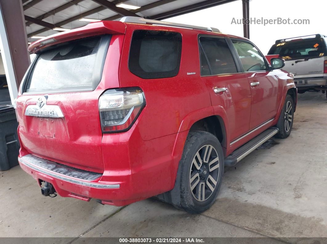 2017 Toyota 4runner Limited Red vin: JTEBU5JR2H5419095