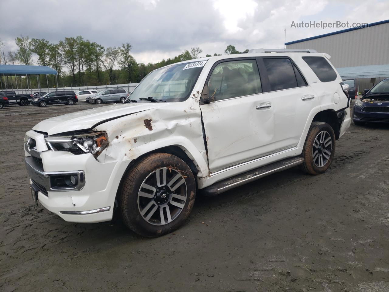 2014 Toyota 4runner Sr5 White vin: JTEBU5JR3E5158314