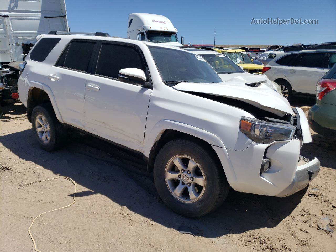 2014 Toyota 4runner Sr5 White vin: JTEBU5JR4E5154787