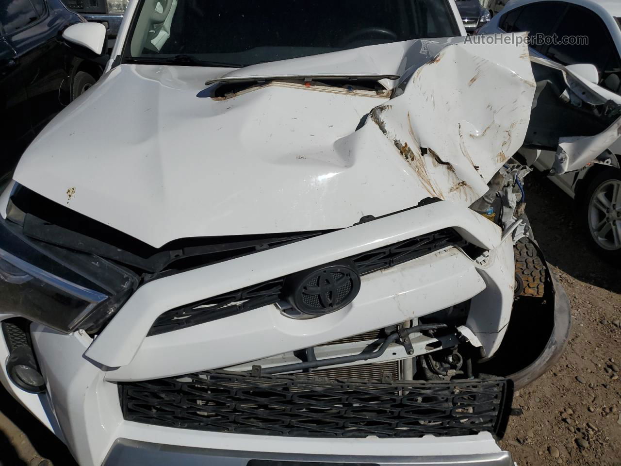 2014 Toyota 4runner Sr5 White vin: JTEBU5JR4E5154787