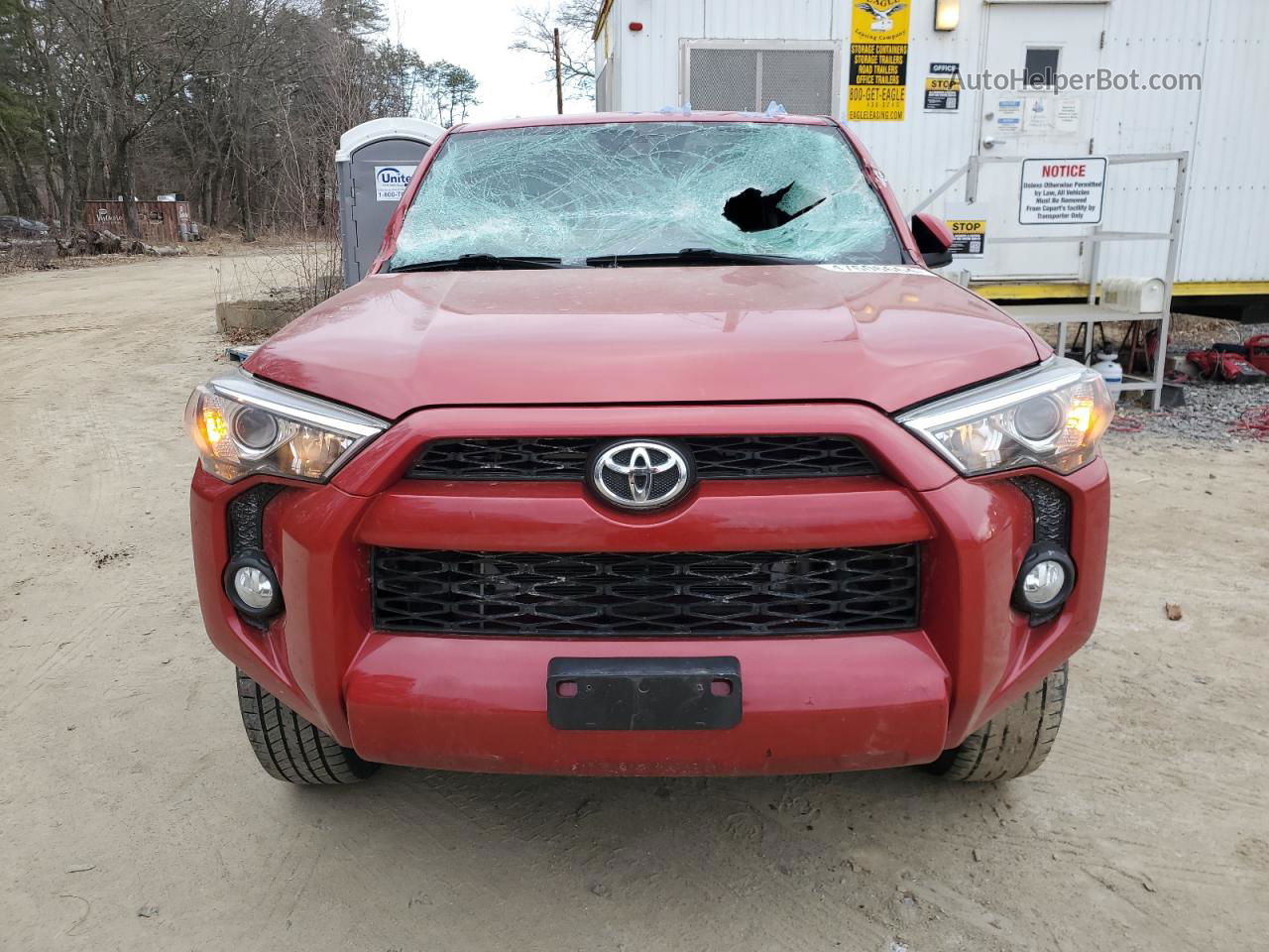 2014 Toyota 4runner Sr5 Red vin: JTEBU5JR4E5170603