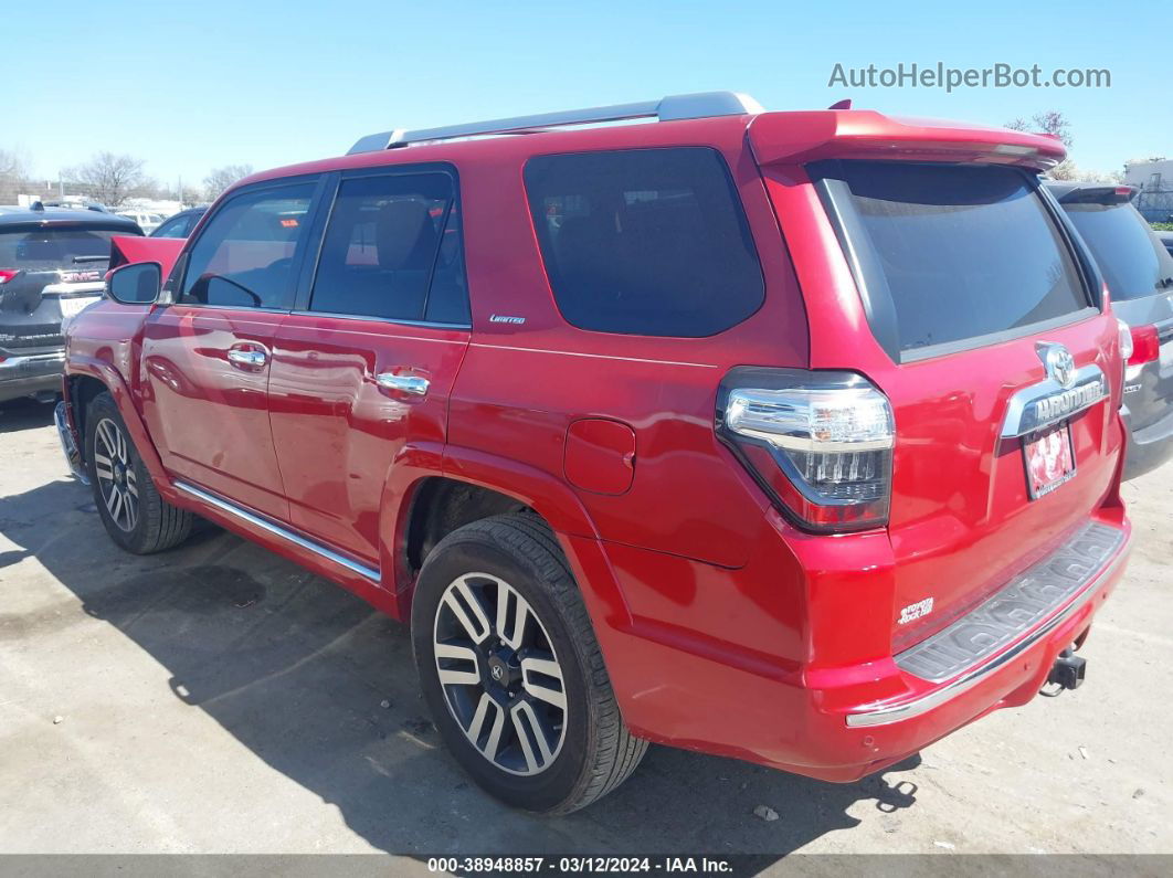 2014 Toyota 4runner Limited Red vin: JTEBU5JR4E5191662