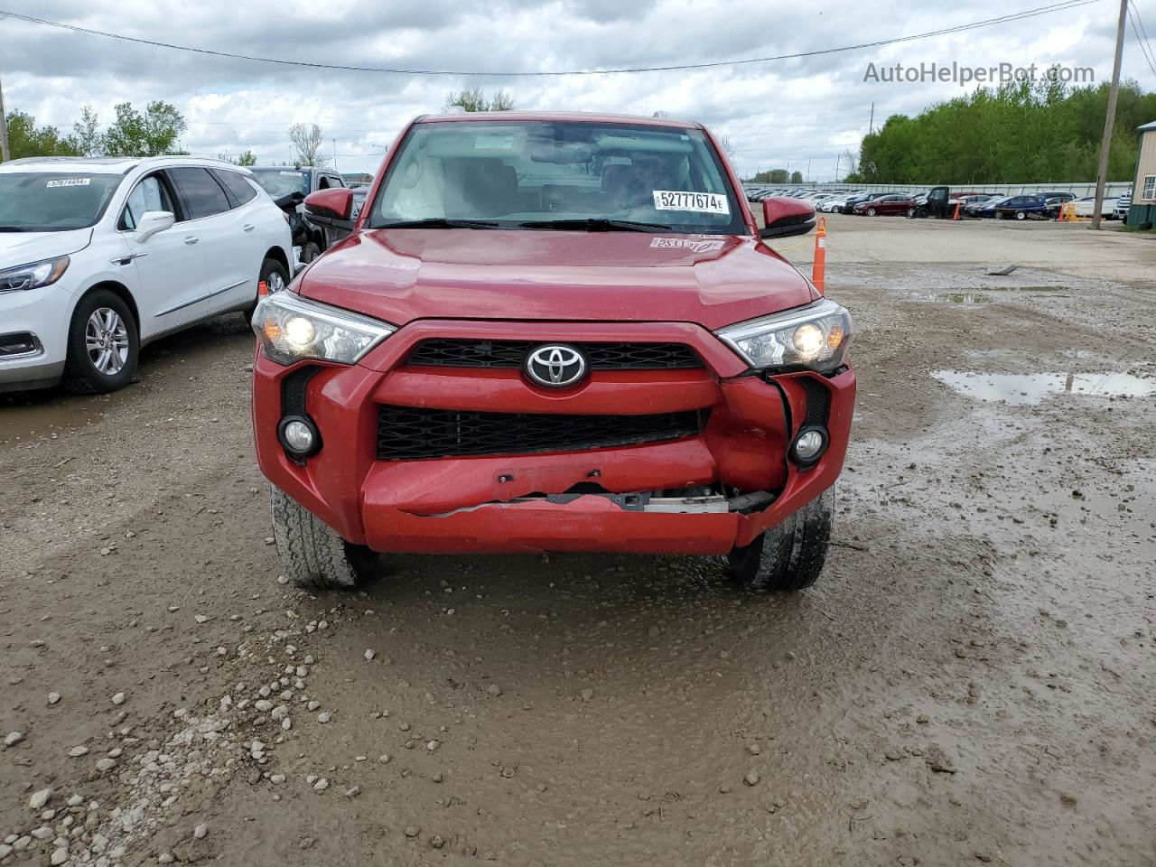 2017 Toyota 4runner Sr5/sr5 Premium Red vin: JTEBU5JR5H5414201