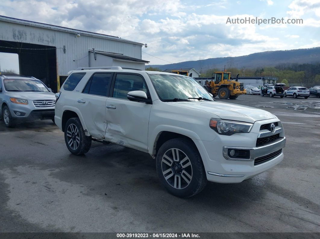 2017 Toyota 4runner Limited White vin: JTEBU5JR5H5414814