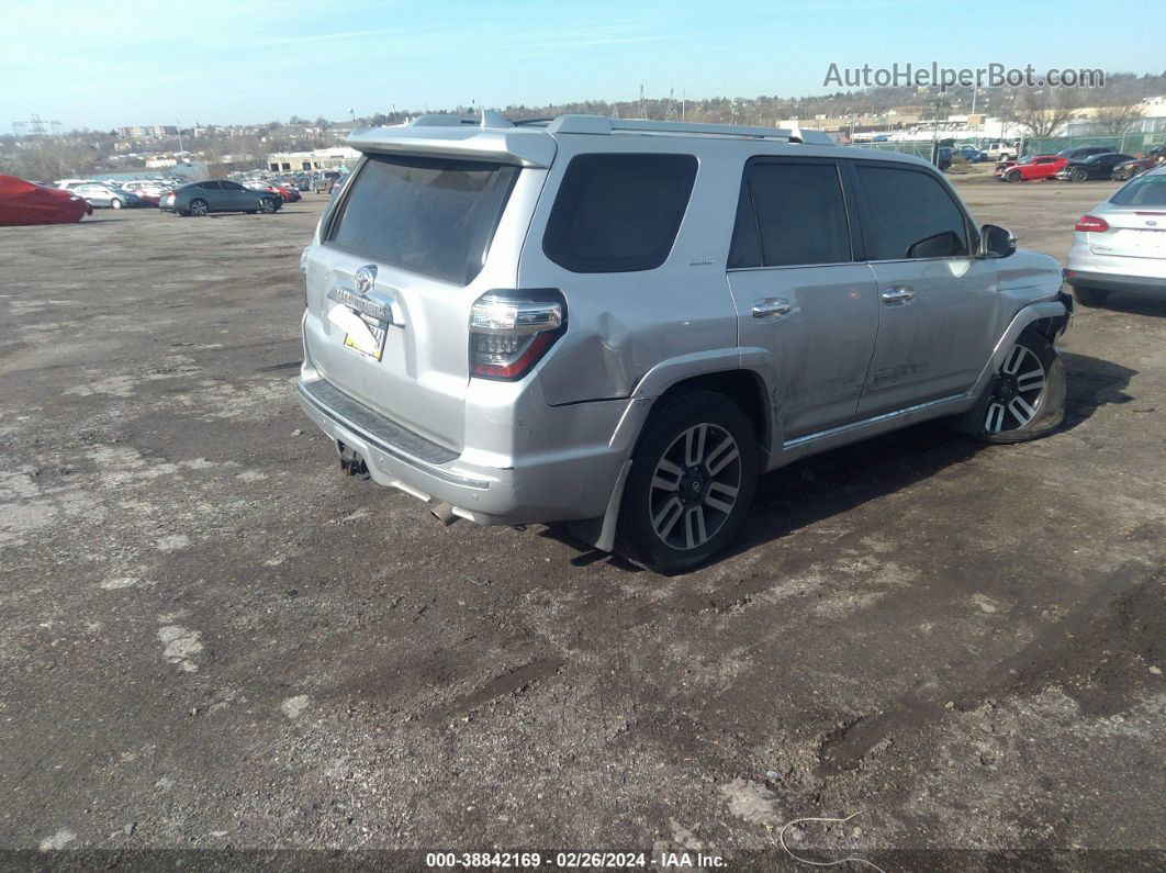 2017 Toyota 4runner Limited Silver vin: JTEBU5JR6H5456179