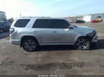 2017 Toyota 4runner Limited Silver vin: JTEBU5JR6H5456179