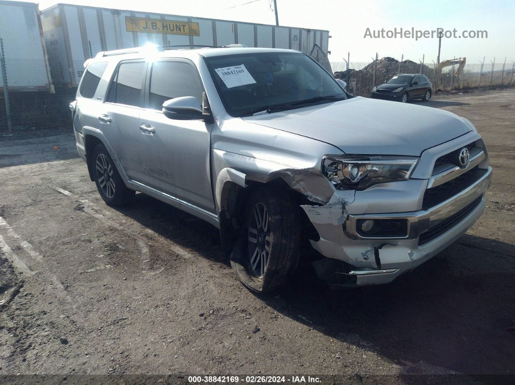 2017 Toyota 4runner Limited Silver vin: JTEBU5JR6H5456179