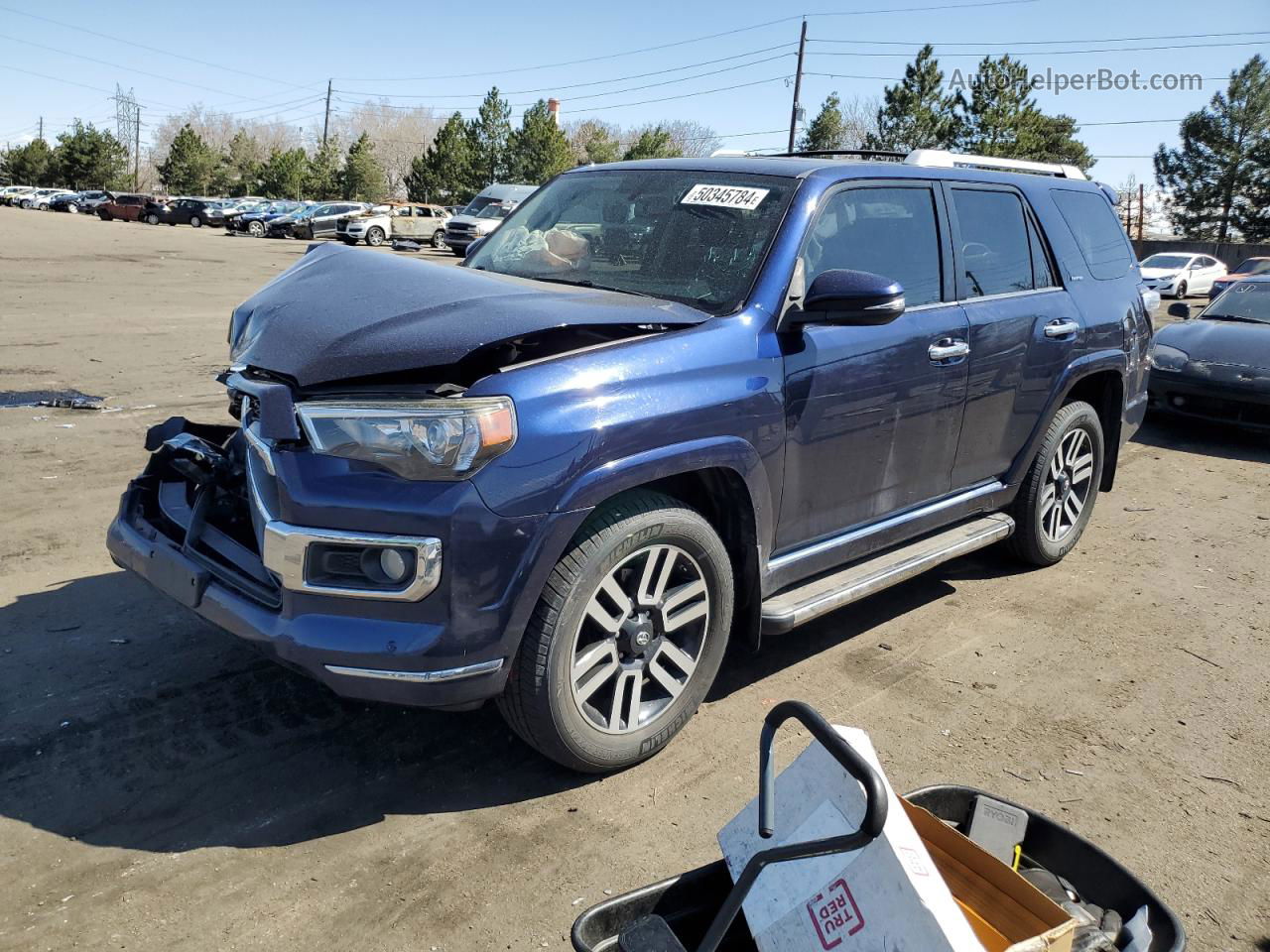 2017 Toyota 4runner Sr5/sr5 Premium Синий vin: JTEBU5JR8H5427556