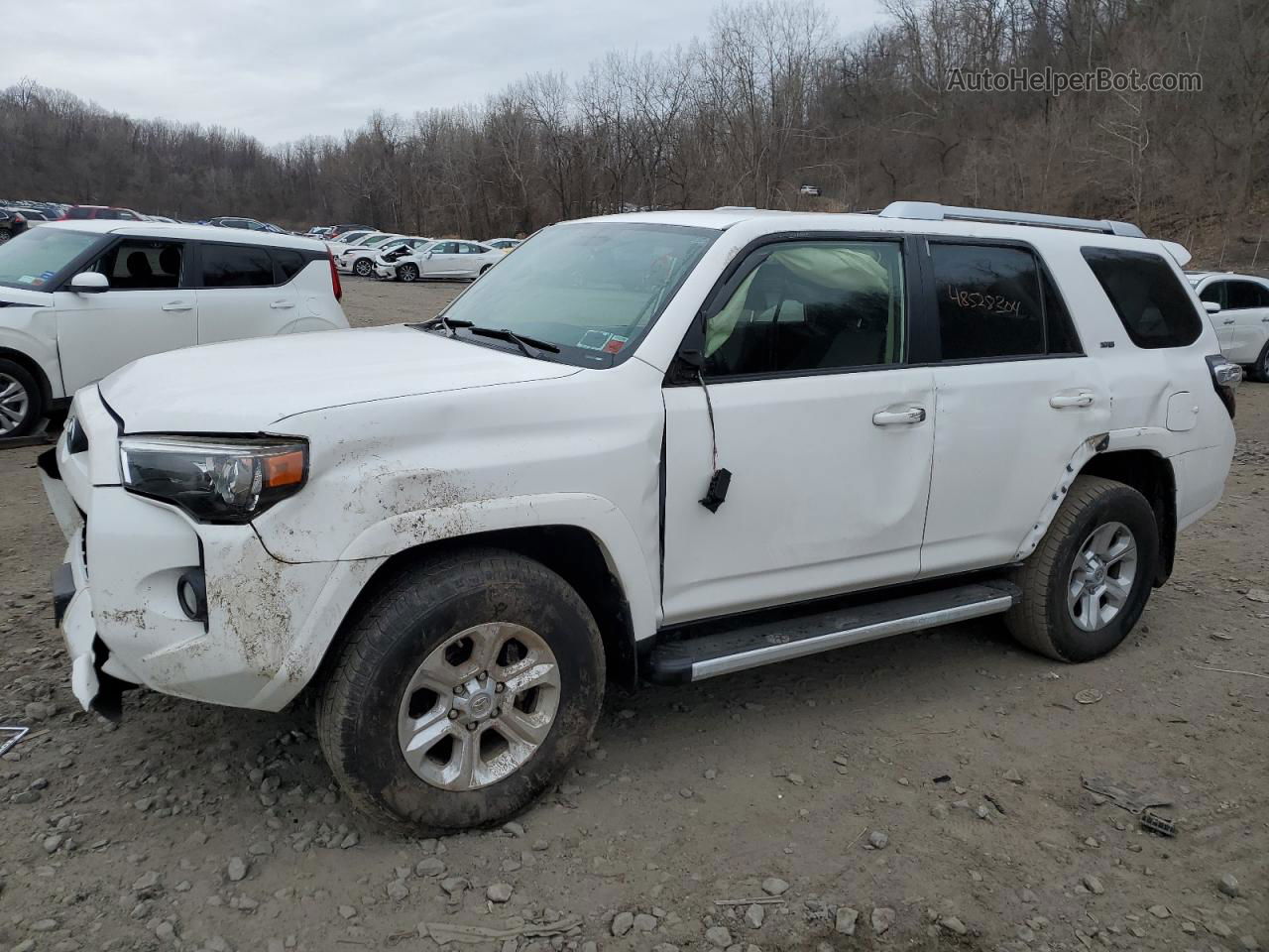 2014 Toyota 4runner Sr5 White vin: JTEBU5JR9E5153411