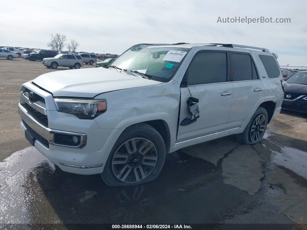 2014 Toyota 4runner Limited White vin: JTEBU5JR9E5169138