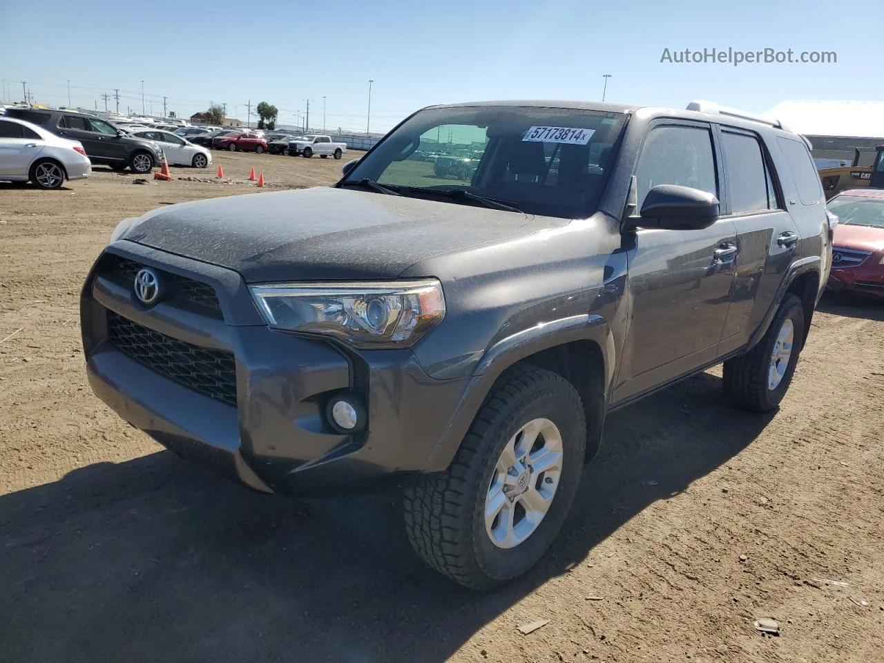 2014 Toyota 4runner Sr5 Gray vin: JTEBU5JR9E5185887