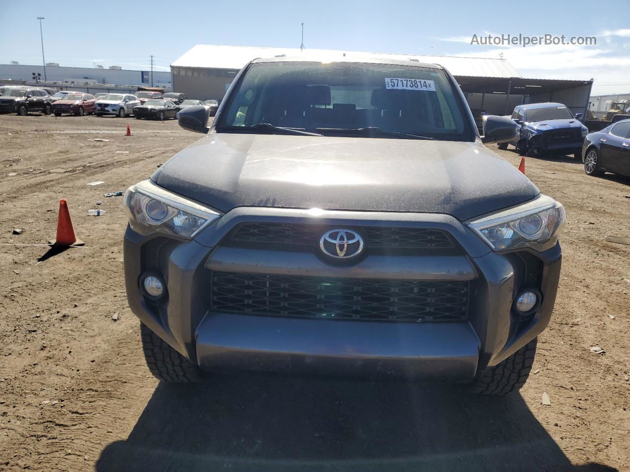 2014 Toyota 4runner Sr5 Gray vin: JTEBU5JR9E5185887