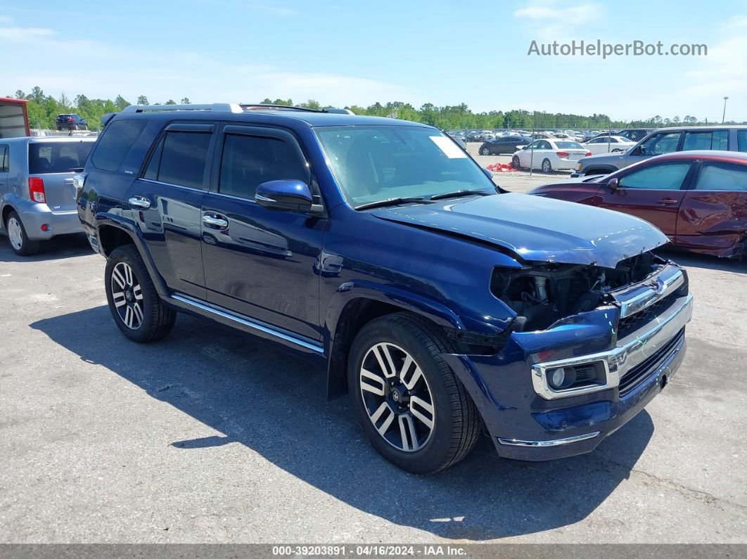 2017 Toyota 4runner Limited Синий vin: JTEBU5JR9H5475969