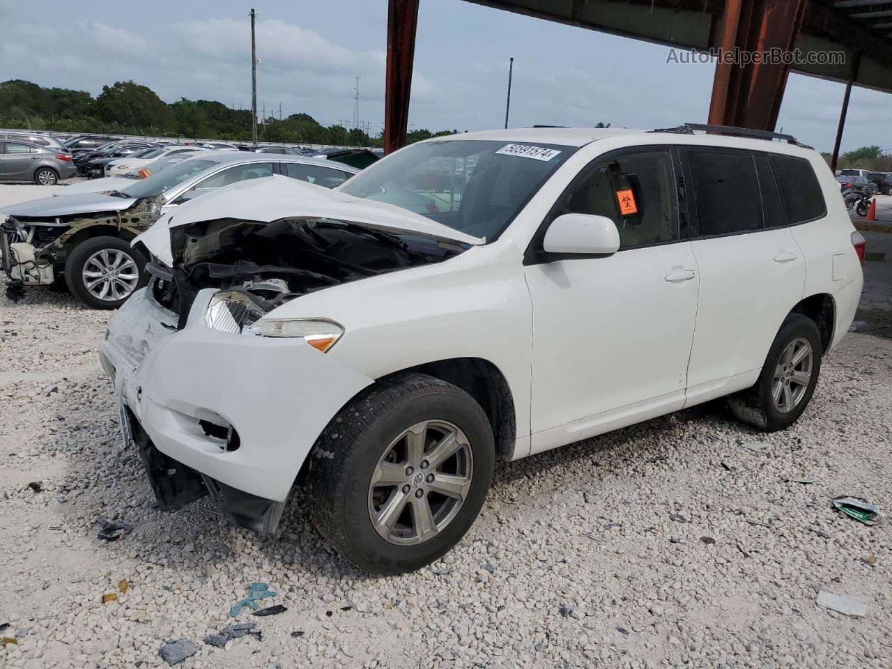 2008 Toyota Highlander  White vin: JTEDS41A082058812