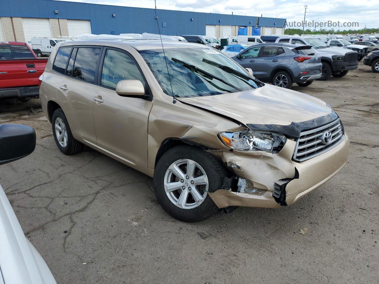 2008 Toyota Highlander  Gold vin: JTEDS41A182039749