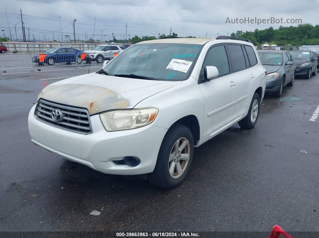 2008 Toyota Highlander   White vin: JTEDS41A682066963