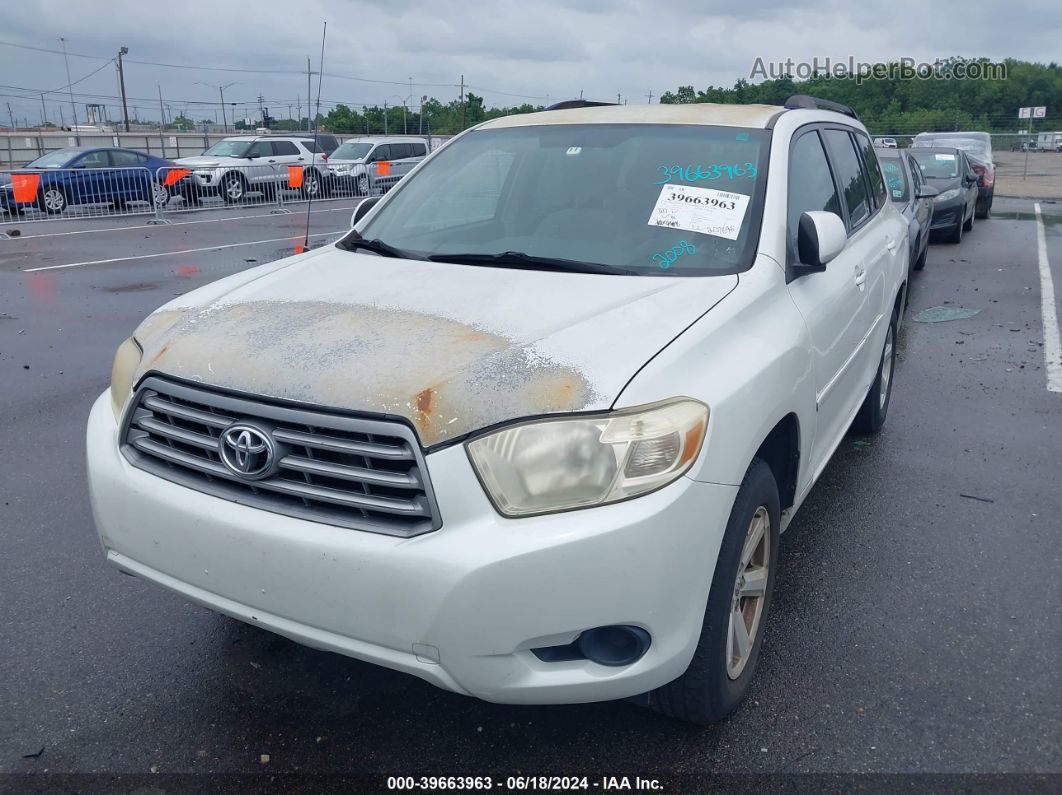 2008 Toyota Highlander   White vin: JTEDS41A682066963