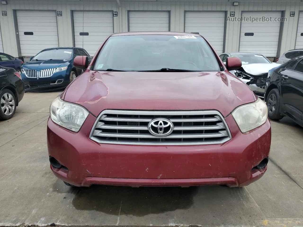 2008 Toyota Highlander  Maroon vin: JTEDS41A982003954