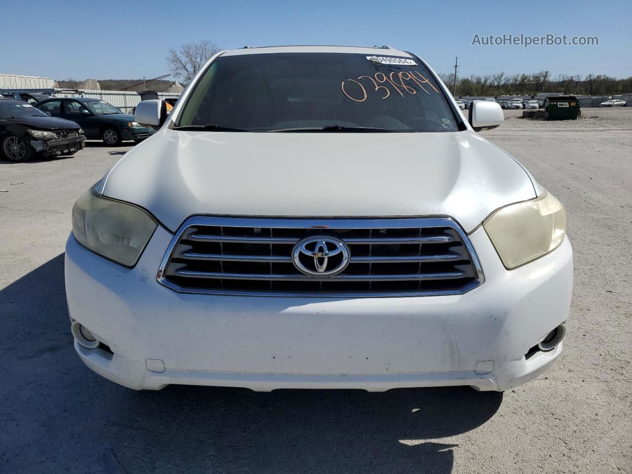 2008 Toyota Highlander Limited White vin: JTEDS42A182039894