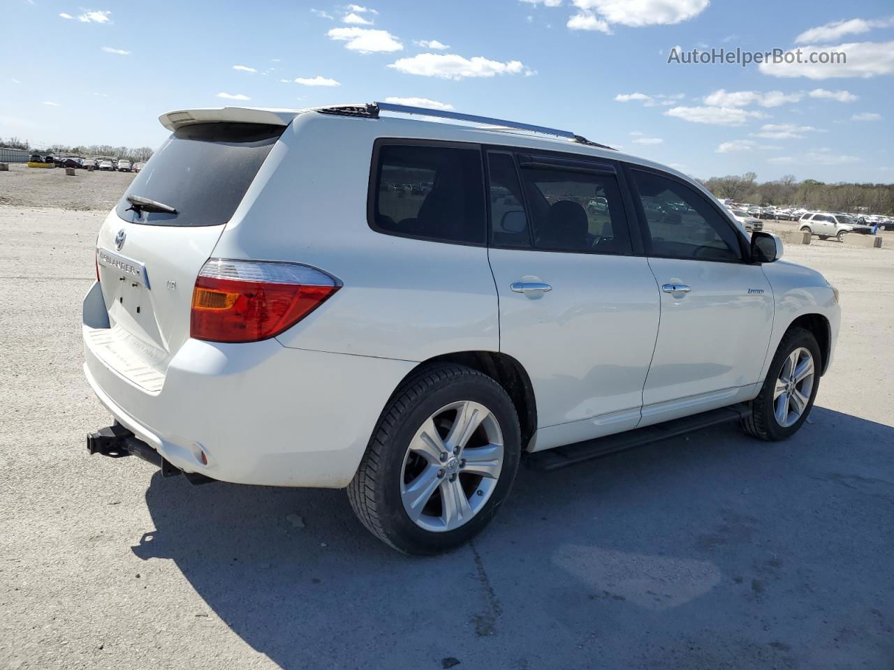 2008 Toyota Highlander Limited White vin: JTEDS42A182039894