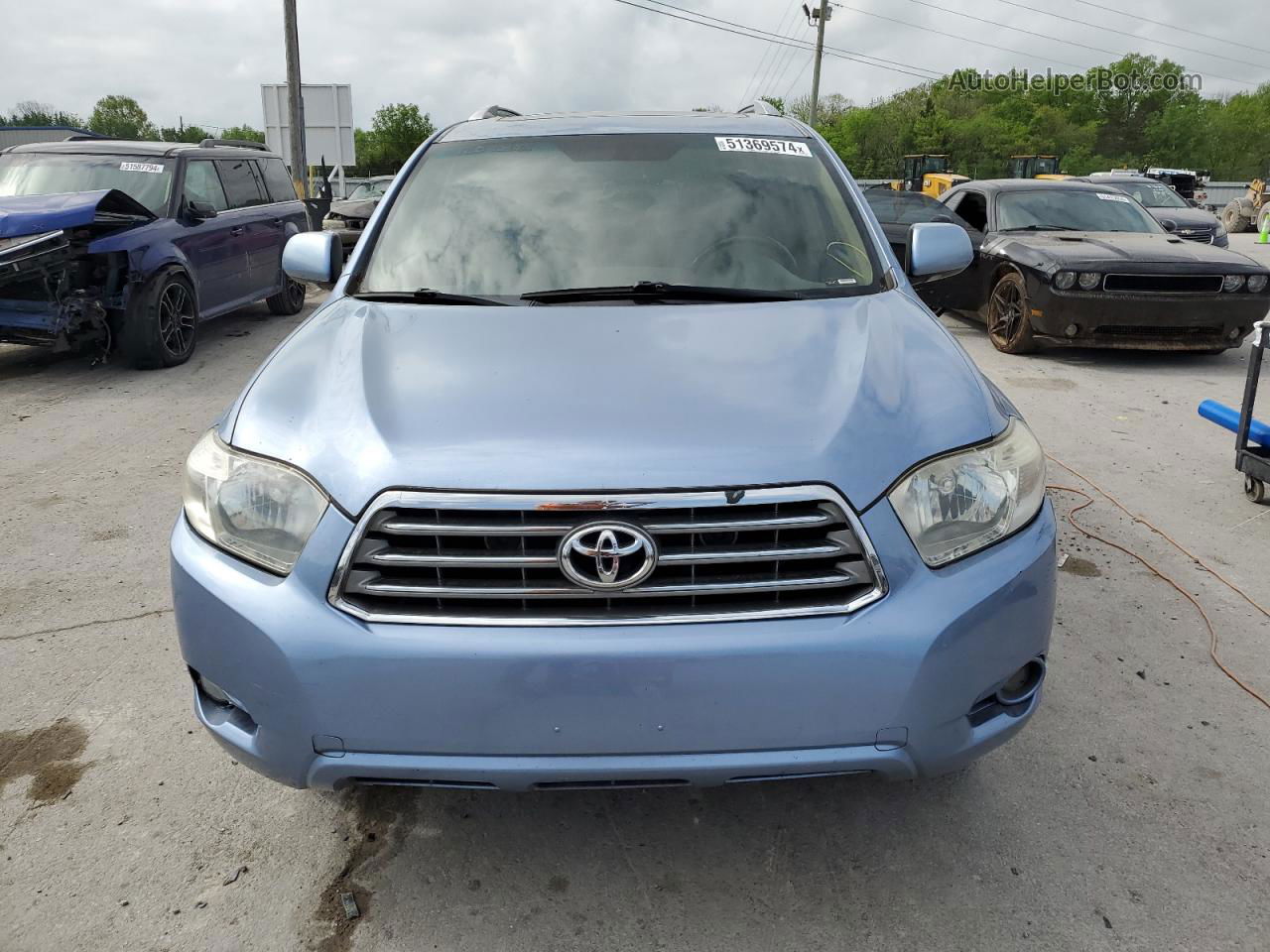 2008 Toyota Highlander Limited Blue vin: JTEDS42A282005530