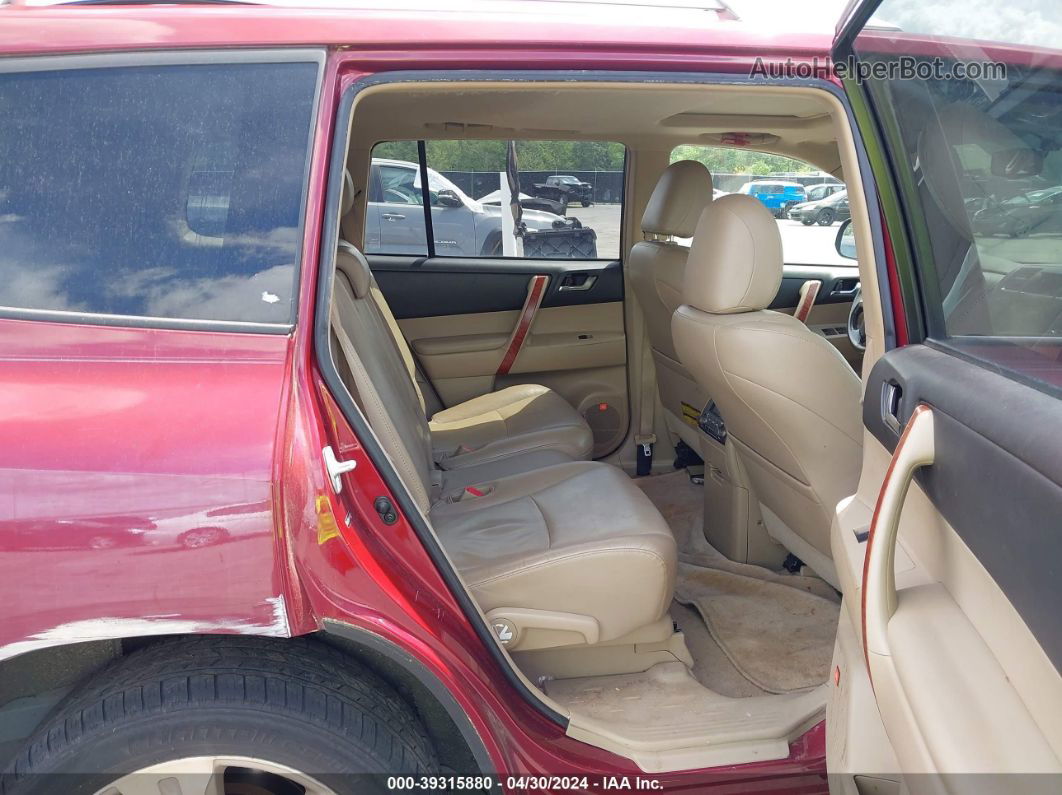 2008 Toyota Highlander Limited Red vin: JTEDS42A482045737