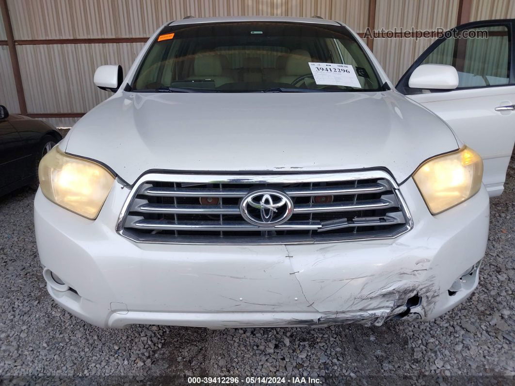 2008 Toyota Highlander Limited White vin: JTEDS42A682059008