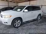 2008 Toyota Highlander Limited White vin: JTEDS42A682059008