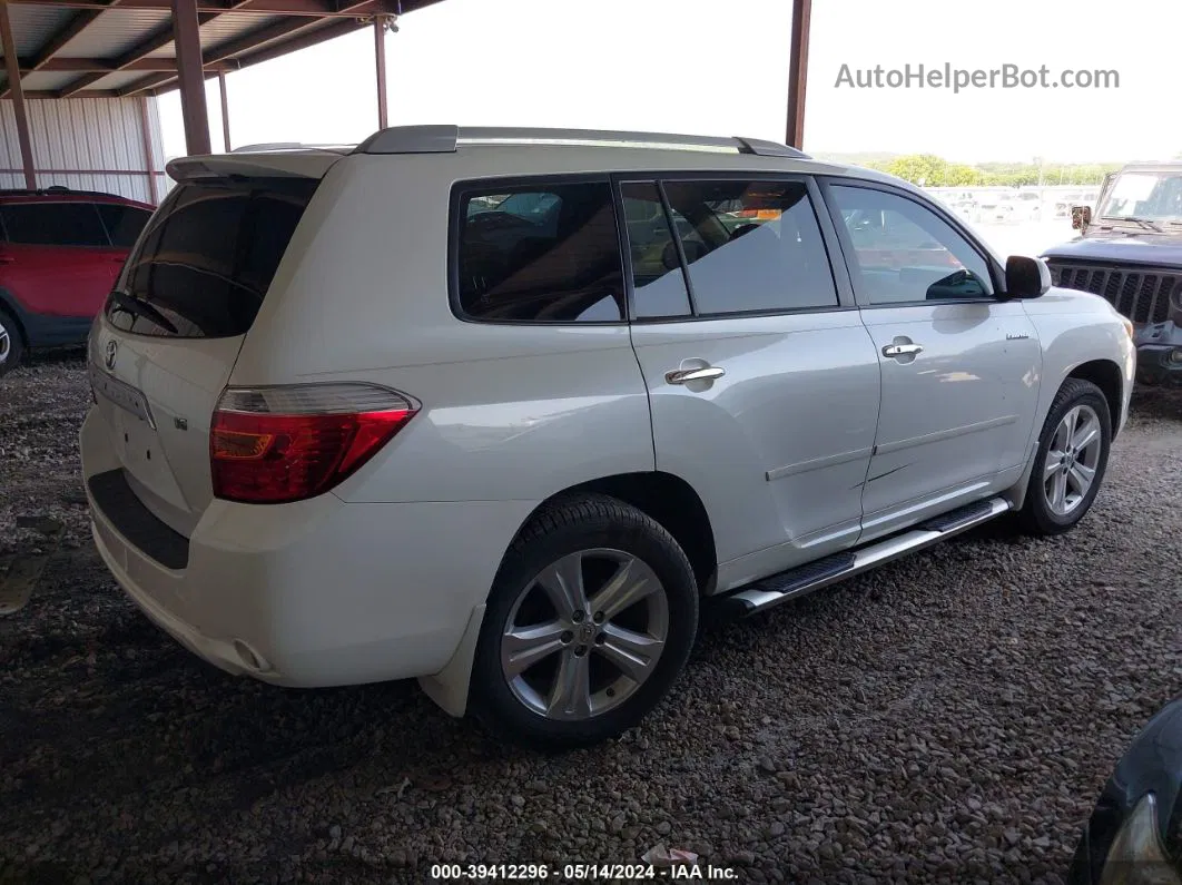 2008 Toyota Highlander Limited White vin: JTEDS42A682059008